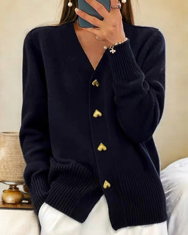 Maria | Elegant Strikket Cardigan med Knapper - Freya Kobenhavn