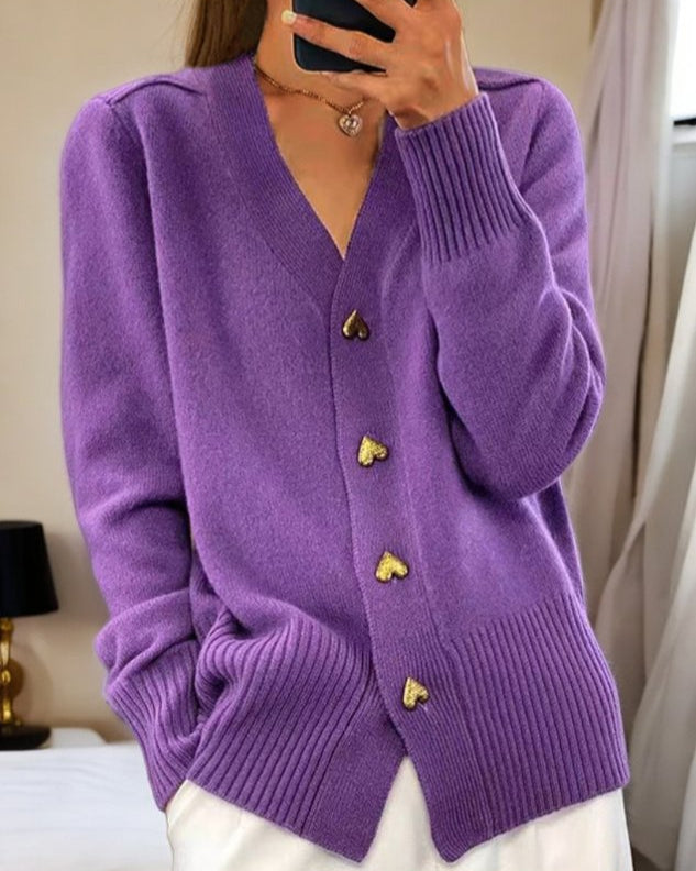 Maria | Elegant Strikket Cardigan med Knapper - Freya Kobenhavn