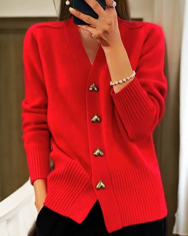 Maria | Elegant Strikket Cardigan med Knapper - Freya Kobenhavn