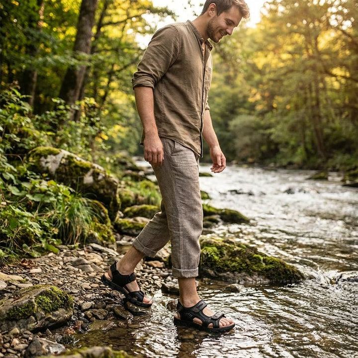 Unisex Trekking-Sandaler Velcro-Lukning Skridsikker Sål Udendørs