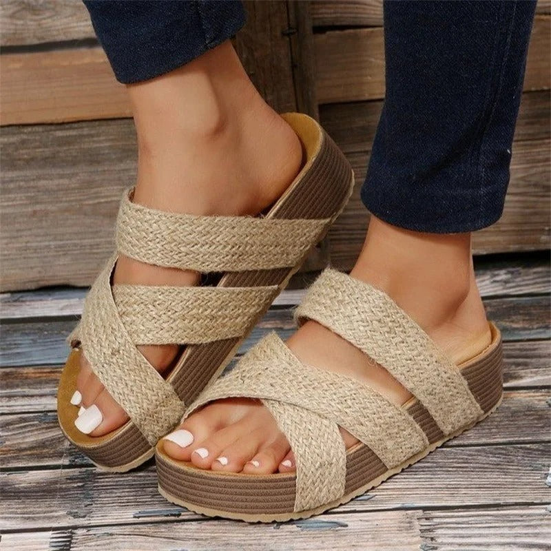 Henriette | Dame Ortopædiske Platform Slide Sandaler