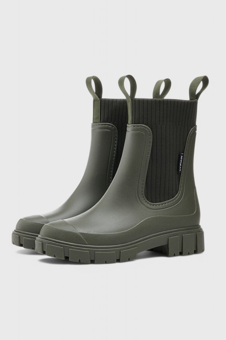 Waterproof Boots Chelsea Støvler Vandtæt Gummi - Green