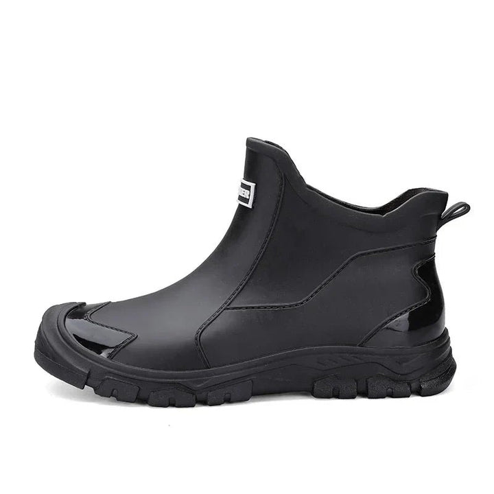 Waterproof støvler ankelstøvler gummimateriale slip-on