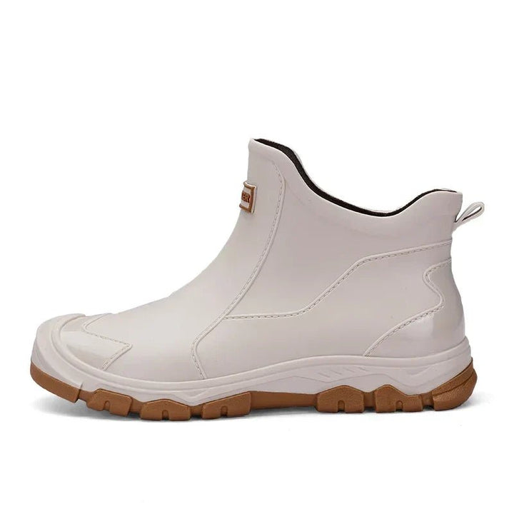 Waterproof støvler ankelstøvler gummimateriale slip-on