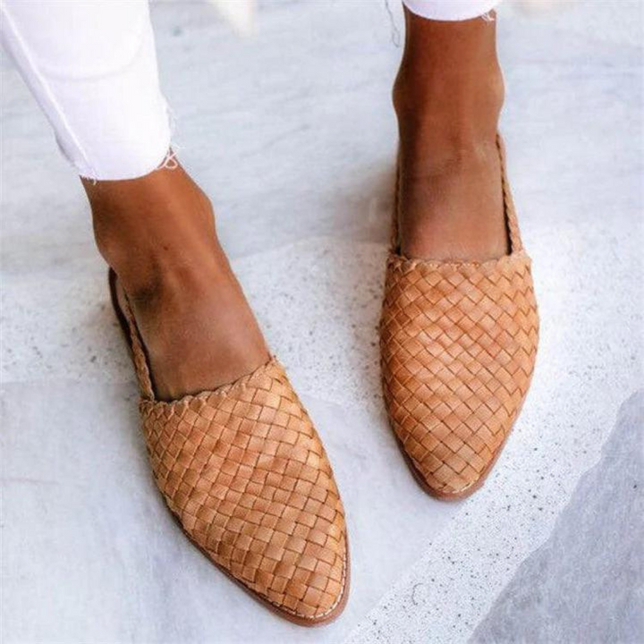 Alma | Dame Slip-On Vævede Flade Loafers