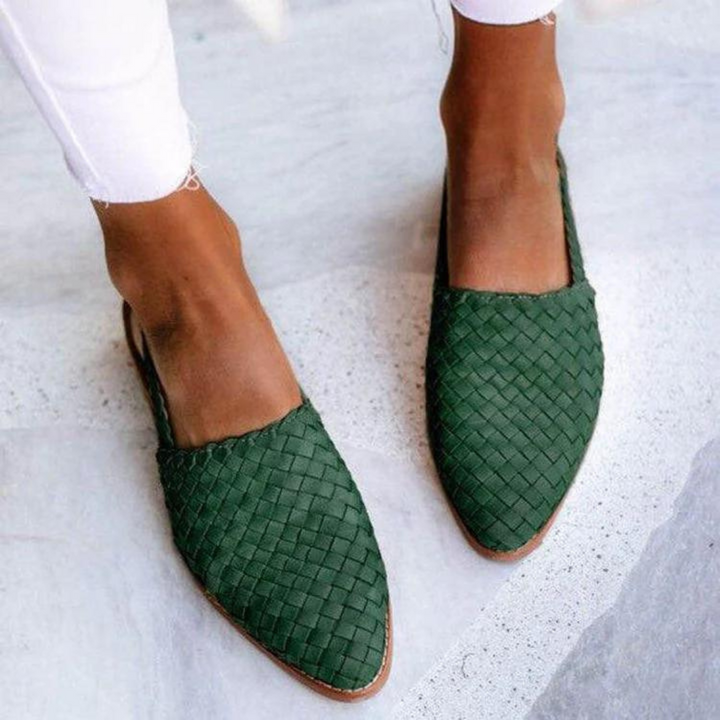 Alma | Dame Slip-On Vævede Flade Loafers