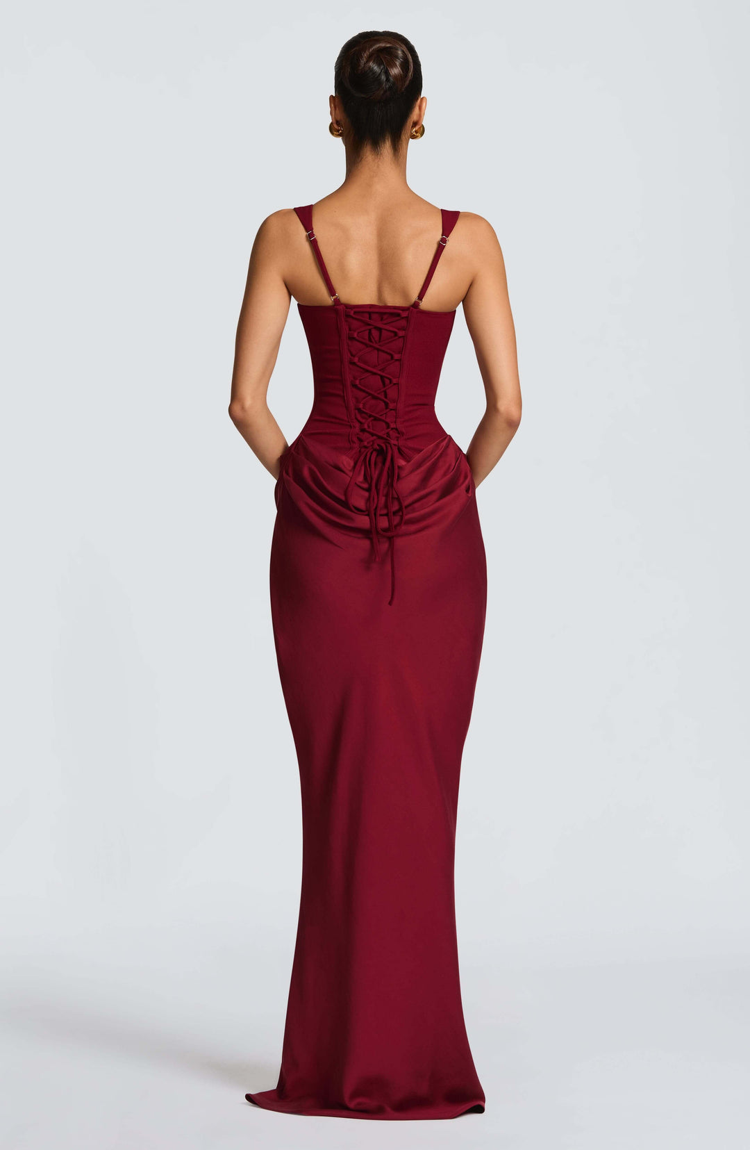 Monika | Dame Ærmeløs Bodycon Maxi Bryllupsgæst Kjole