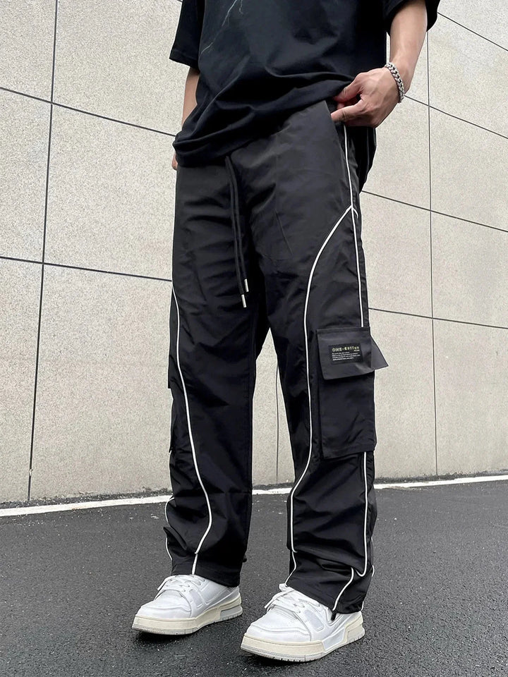 Adrian | Herre Casual Loose-Fit Cargo Bukser Med Sidestriber - Freya Kobenhavn