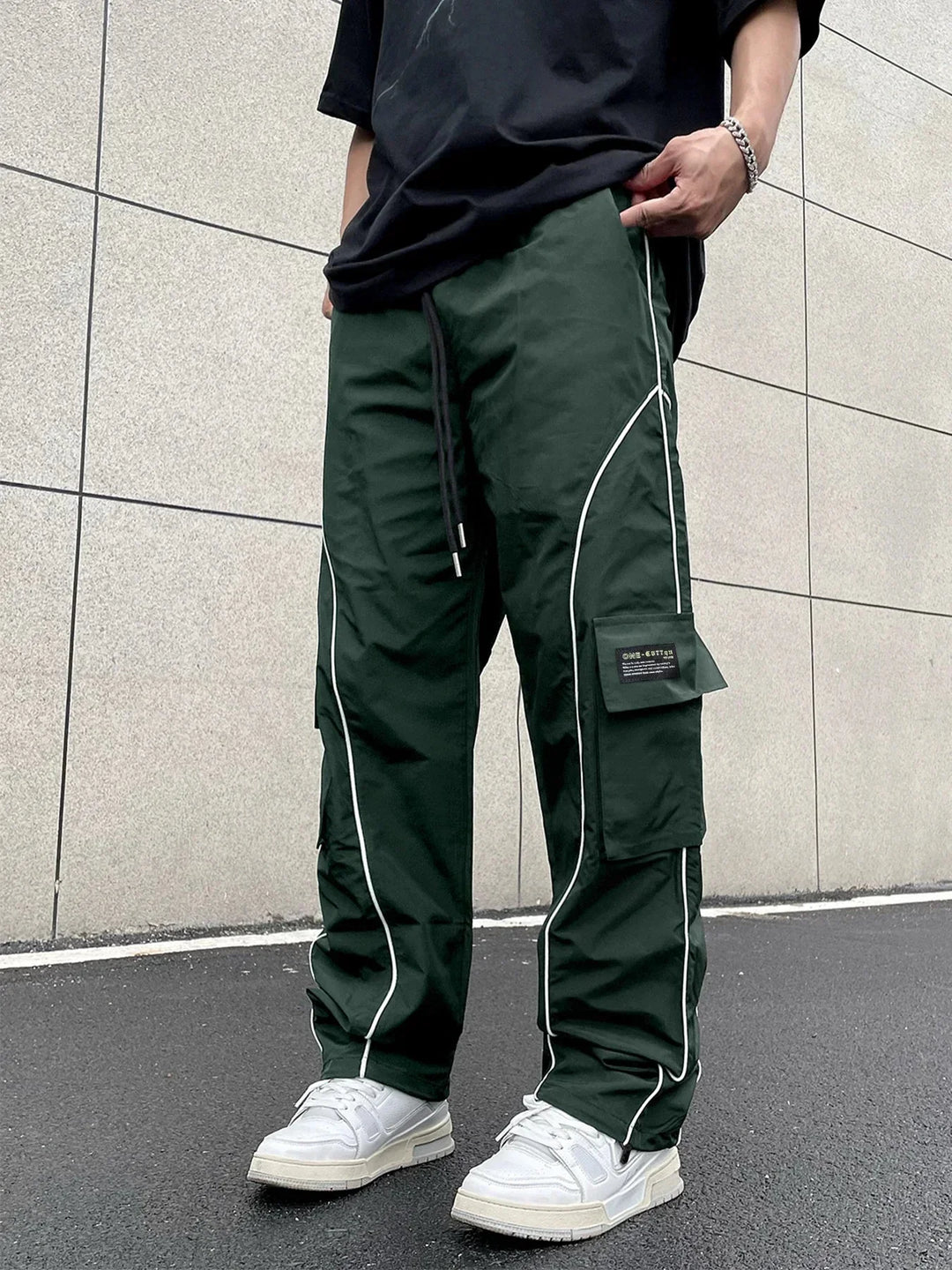 Adrian | Herre Casual Loose-Fit Cargo Bukser Med Sidestriber - Freya Kobenhavn